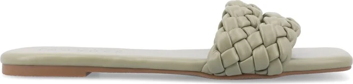 Journee Collection Women's Sawyerr Braided Single Band Flat Sandals - Image 6