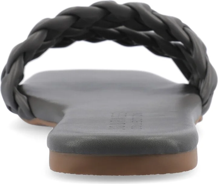 Journee Collection Women's Sawyerr Wide Width Braided Square Toe Sandals - Image 3