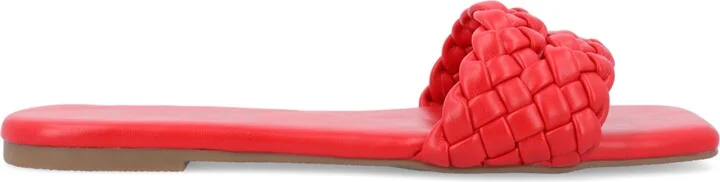Journee Collection Women's Sawyerr Wide Width Braided Square Toe Sandals - Image 6