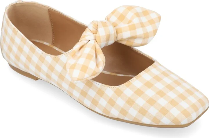 Journee Collection Women's Seralinn Bow Square Toe Flats