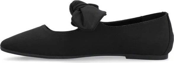 Journee Collection Women's Seralinn Mary Jane Slip On Square Toe Flats Black - Image 2