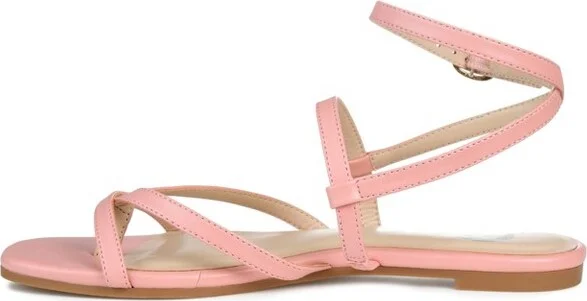 Journee Collection Women's Serissa Multi Strap Flat Sandals Tan - Image 5