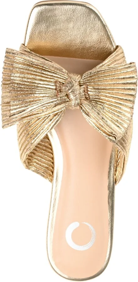 Journee Collection Women's Serlina Bow Flat Sandals - Image 4