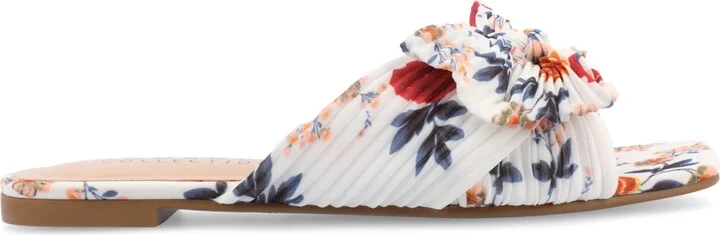 Journee Collection Women's Serlina Bow Flat Sandals - Image 6
