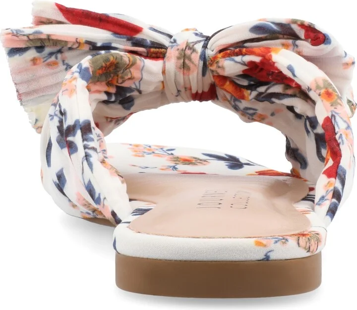 Journee Collection Women's Serlina Bow Flat Sandals - Image 7