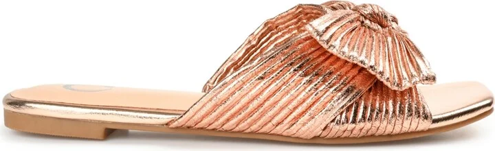 Journee Collection Women's Serlina Bow Flat Sandals - Image 10