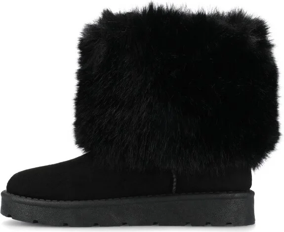 Journee Collection Women's Shanay Round Toe Pull On Winter Boots Black - Image 2