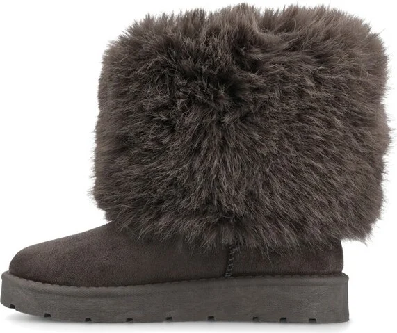 Journee Collection Women's Shanay Round Toe Pull On Winter Boots Black - Image 3