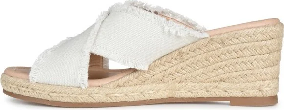Journee Collection Women's Shanni Wedge Heel Espadrille Sandals Beige - Image 3
