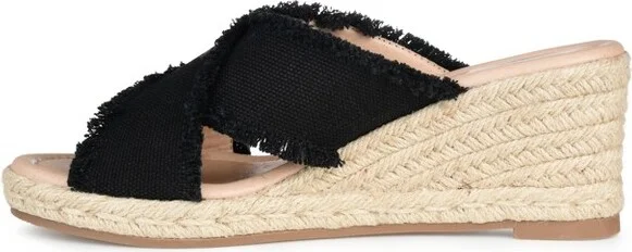 Journee Collection Women's Shanni Wedge Heel Espadrille Sandals Beige - Image 4
