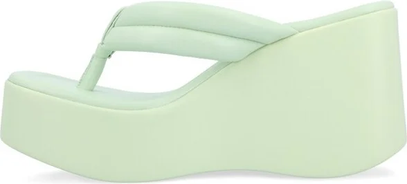Journee Collection Women's Shareene Slip On Platform Wedge Sandals Mint - Image 4