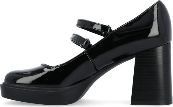 Journee Collection Women's Shasta Mid Heel Square Toe Pumps Grey - Image 5