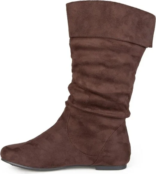 Journee Collection Women's Shelley-3 Round Toe Mid Calf Boots Grey - Image 3