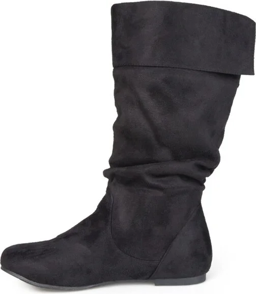 Journee Collection Women's Shelley-3 Round Toe Mid Calf Boots Grey - Image 4