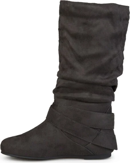 Journee Collection Women's Shelley-6 Round Toe Mid Calf Boots Brown - Image 3