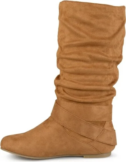 Journee Collection Women's Shelley-6 Round Toe Mid Calf Boots Brown - Image 6