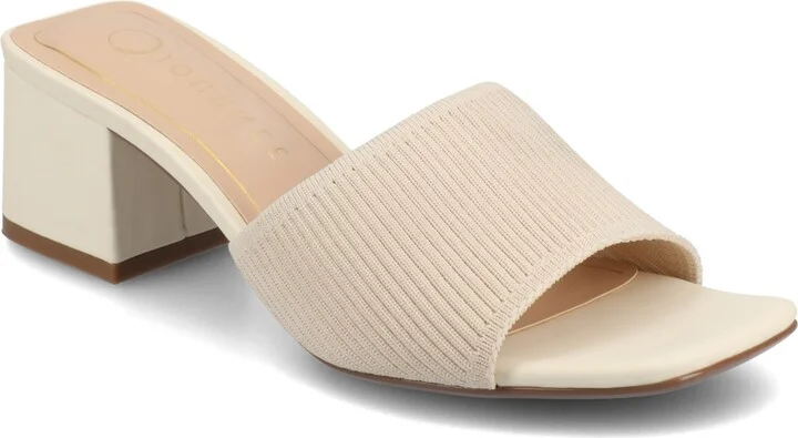 Journee Collection Women's Shilin Slip On Knit Dress Sandals