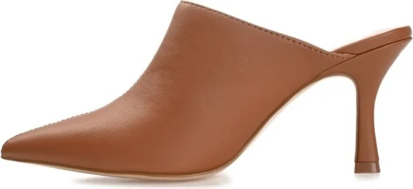 Journee Collection Women's Shiyza Mules High Stiletto Pointed Toe Pumps Tan - Image 3