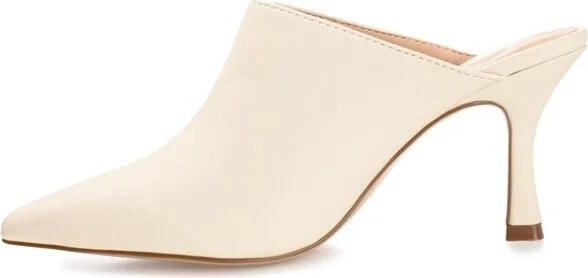 Journee Collection Women's Shiyza Mules High Stiletto Pointed Toe Pumps Tan - Image 4