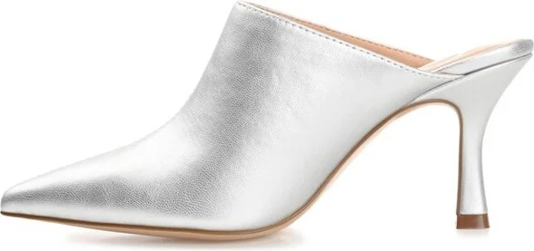 Journee Collection Women's Shiyza Mules High Stiletto Pointed Toe Pumps Tan - Image 7
