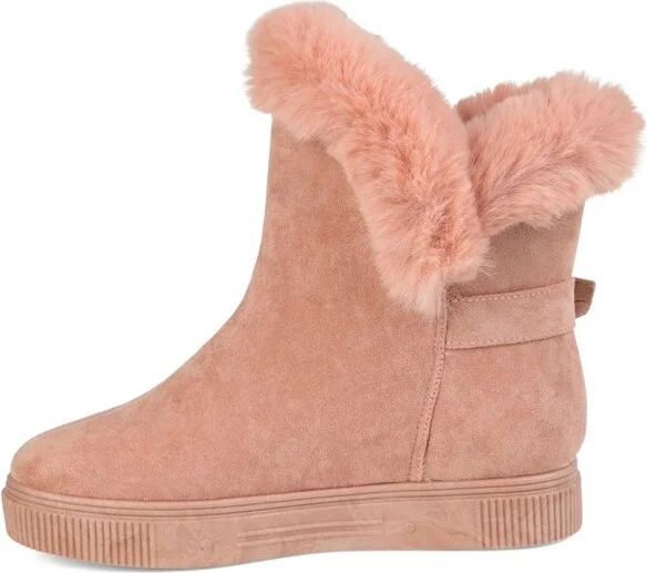 Journee Collection Women's Sibby Round Toe Winter Boots Pink - Image 2