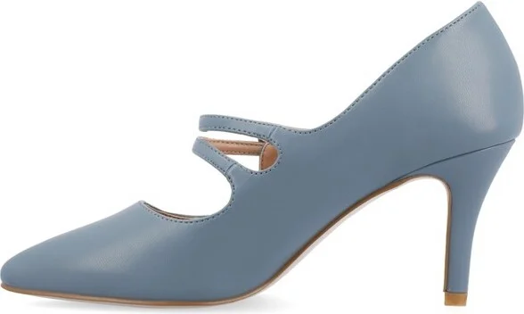 Journee Collection Women's Sidney Pointed Toe Mid Heel Pumps Black - Image 2