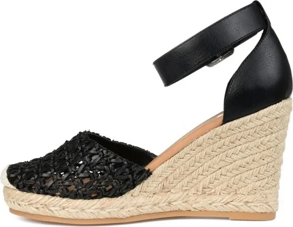 Journee Collection Women's Sierra Wedge Heel Espadrille Sandals Pink - Image 3