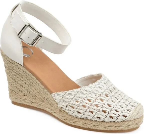Journee Collection Women's Sierra Wedge Heel Espadrille Sandals Pink