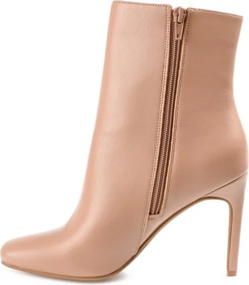 Journee Collection Women's Silvy Inside Zip Stiletto Booties Snake - Image 3