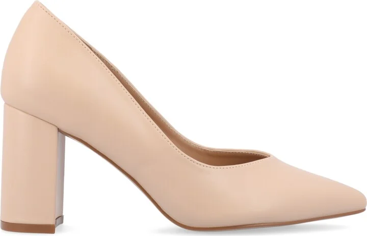 Journee Collection Women's Simonne Block Heel Pointed Toe Pumps - Image 7