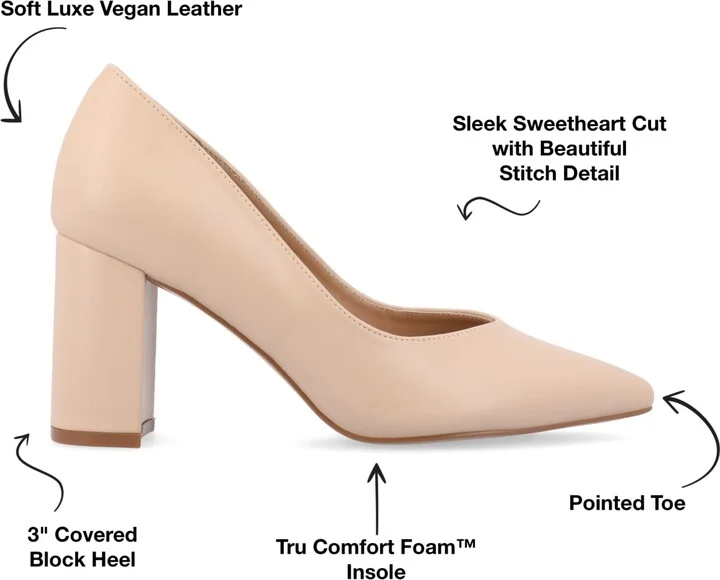 Journee Collection Women's Simonne Block Heel Pointed Toe Pumps - Image 11