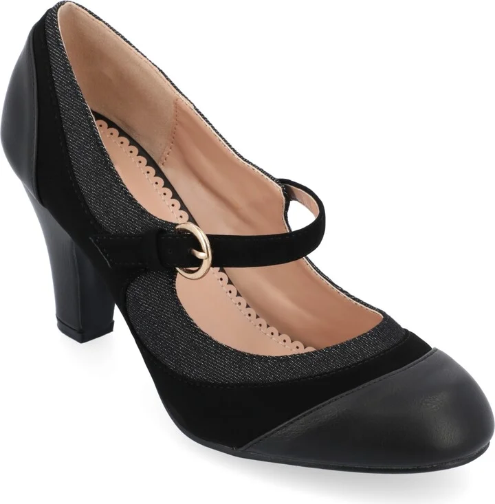 Journee Collection Women's Siri Round Toe Mary Jane Pumps