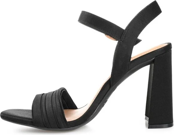 Journee Collection Womens Skiler Tru Comfort Foam Open Square Toe Block Heel Sandals Black 11 - Image 2