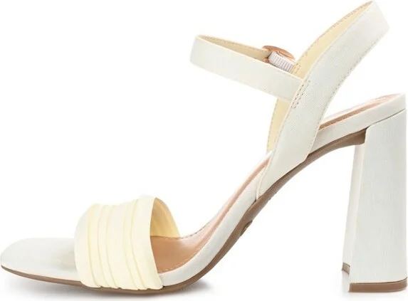 Journee Collection Womens Skiler Tru Comfort Foam Open Square Toe Block Heel Sandals White 11 - Image 2