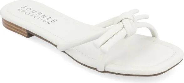 Journee Collection Women's Soma Slide Low Block Heel Sandals Pink