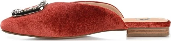 Journee Collection Women's Sonnia Mules Square Toe Slip On Flats Brown - Image 4
