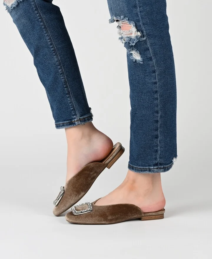 Journee Collection Women's Sonnia Velvet Mules - Image 6