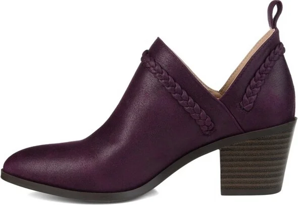 Journee Collection Women's Sophie Pull On Stacked Heel Booties Tan - Image 3
