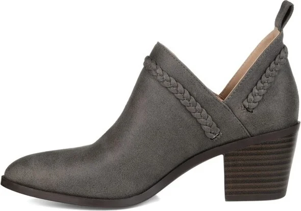 Journee Collection Women's Sophie Pull On Stacked Heel Booties Tan - Image 4