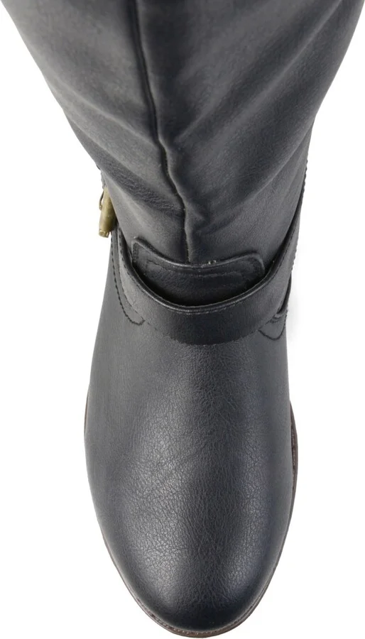 Journee Collection Women's Spokane Extra Wide Calf Knee High Riding Boots - Image 2
