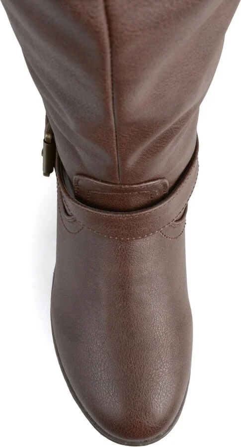 Journee Collection Women's Spokane Extra Wide Calf Knee High Riding Boots - Image 6