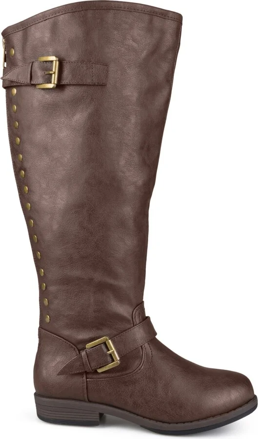 Journee Collection Women's Spokane Extra Wide Calf Knee High Riding Boots - Image 8