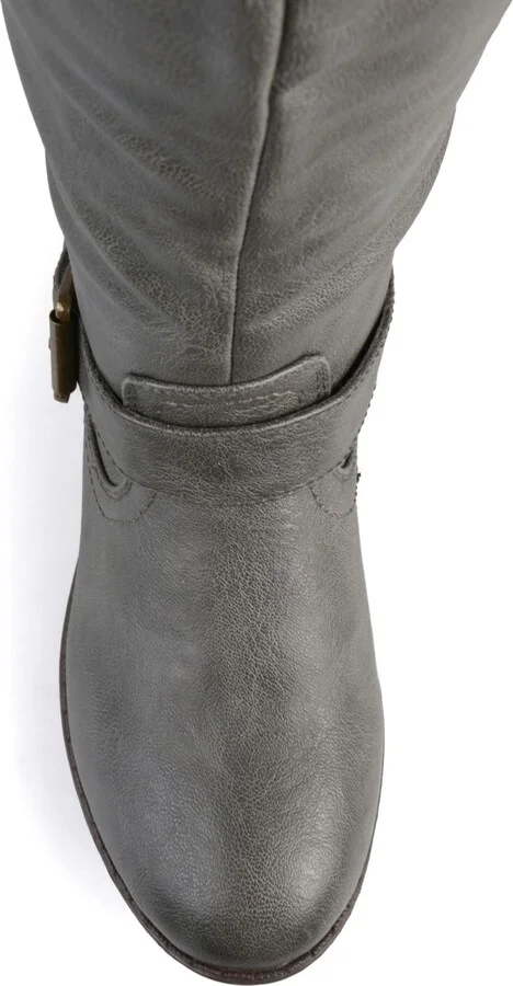 Journee Collection Women's Spokane Extra Wide Calf Knee High Riding Boots - Image 10