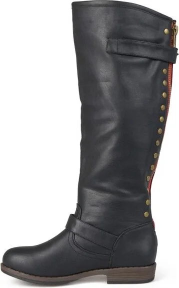 Journee Collection Women's Spokane Stacked Heel Riding Boots Chestnut - Image 6