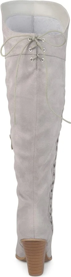 Journee Collection Women's Spritz Lace Up Over The Knee Boots - Image 6