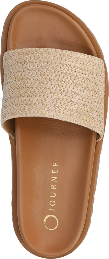 Journee Collection Women's Starr Slide Footbed Flat Sandals - Image 4