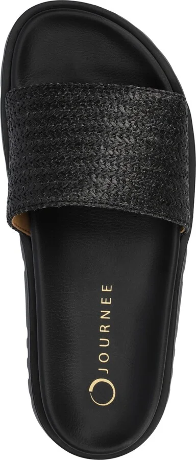 Journee Collection Women's Starr Slide Footbed Flat Sandals - Image 9
