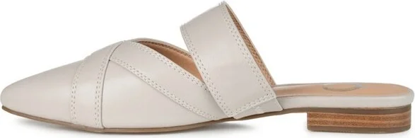 Journee Collection Women's Stasi Slip On Pointed Toe Mules Flats Grey - Image 2