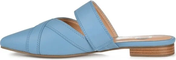 Journee Collection Women's Stasi Slip On Pointed Toe Mules Flats Grey - Image 4