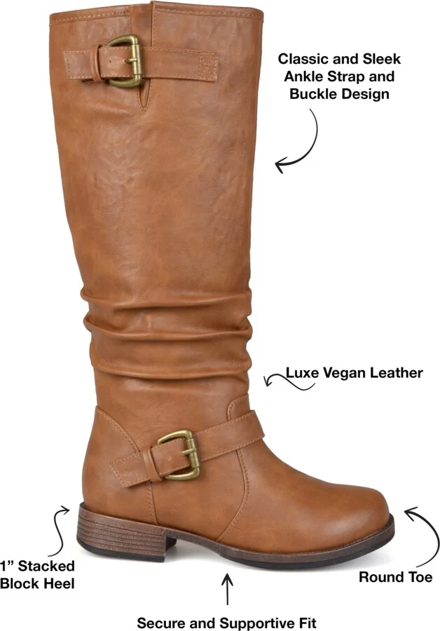 Journee Collection Women's Stormy Extra Wide Calf Knee High Riding Boots - Image 6